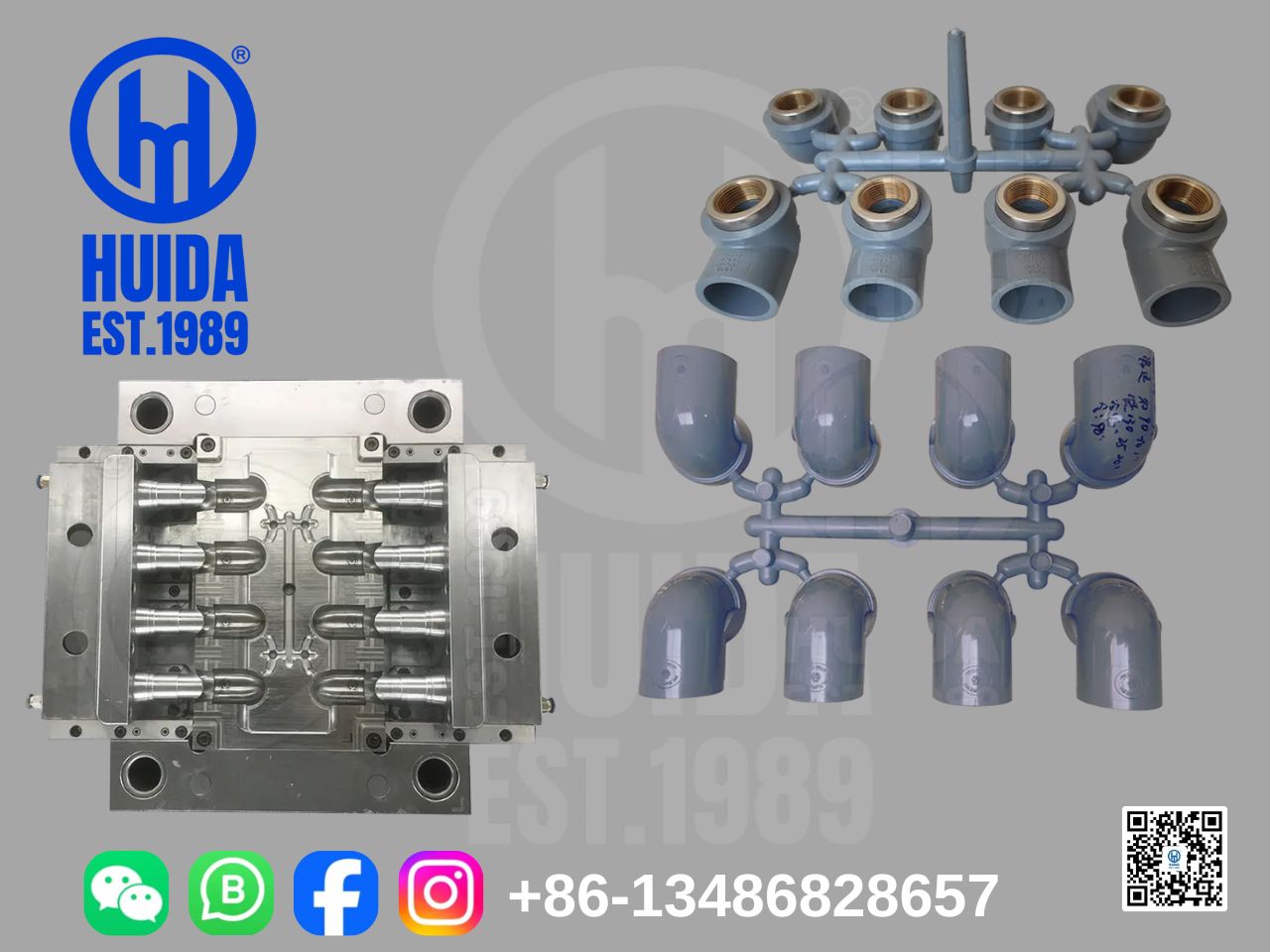CPVC FEMALE ELBOW 90&deg; WITH BRASS INSERT FITTING MOULD 1