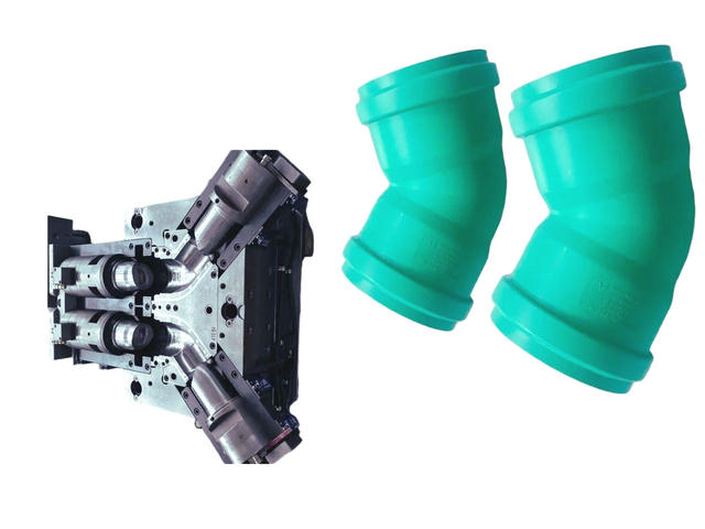 PP管件模具可折叠弯头45度