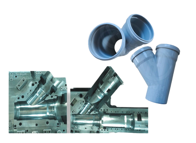 PP管件模具可折叠异径三通