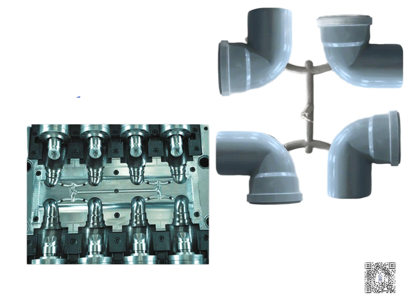UPVC可折叠90°弯头管件模具